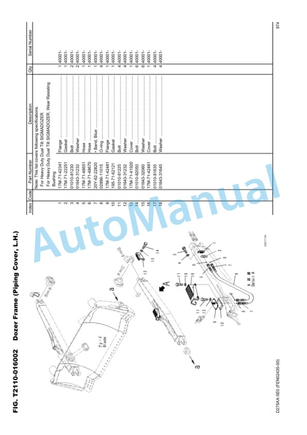 Komatsu D275AX-5E0, SAA6D140E-5H Parts Manual FEN02435-00 5 Komatsu D275AX-5E0, SAA6D140E-5H Parts Manual FEN02435-00 - Image 5