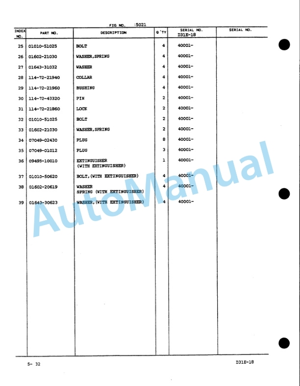 Komatsu D31E-18 Bulldozer Parts Manual PEPBU1141802 4 Komatsu D31E-18 Bulldozer Parts Manual PEPBU1141802 - Image 4