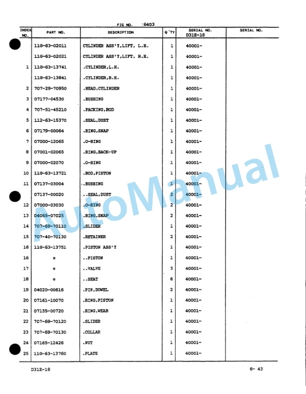 Komatsu D31E-18 Bulldozer Parts Manual PEPBU1141802 5 Komatsu D31E-18 Bulldozer Parts Manual PEPBU1141802 - Image 5