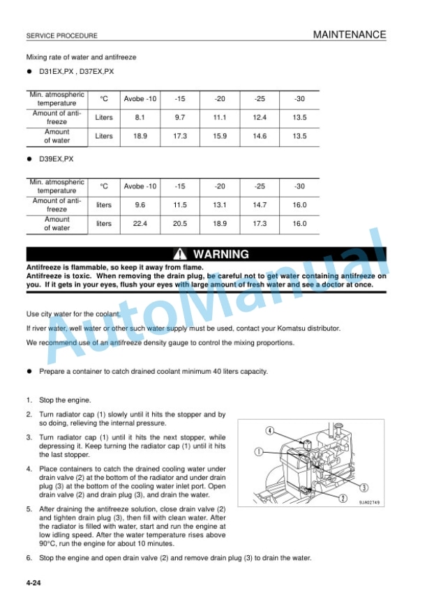 Komatsu D31EX-21, D31PX-21, D37EX-21, D37PX-21, D39EX-21, D39PX-21 Bull Dozer Operation and Maintenance Manual EEAM024300 5 Komatsu D31EX-21, D31PX-21, D37EX-21, D37PX-21, D39EX-21, D39PX-21 Bull Dozer Operation and Maintenance Manual EEAM024300 - Image 5