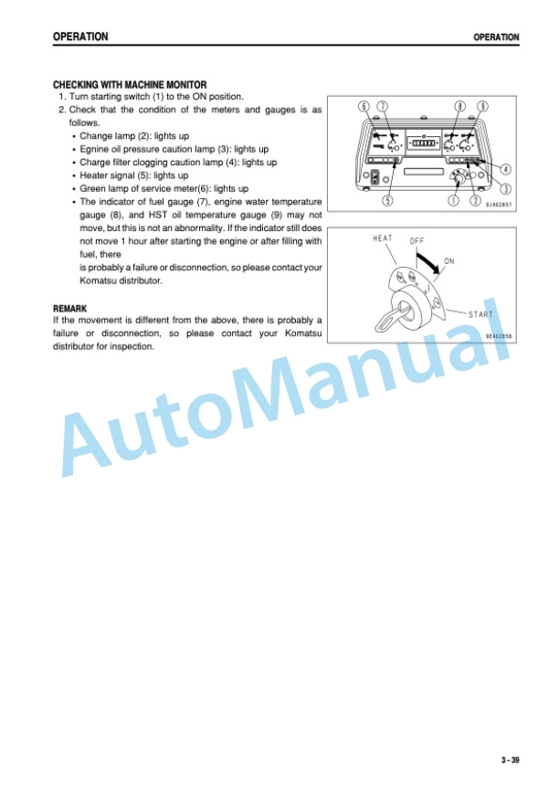 Komatsu D31EX-21, D31PX-21, D37EX-21, D37PX-21 Galeo Bull Dozer Operation and Maintenance Manual SEAM044002T 3 Komatsu D31EX-21, D31PX-21, D37EX-21, D37PX-21 Galeo Bull Dozer Operation and Maintenance Manual SEAM044002T - Image 3