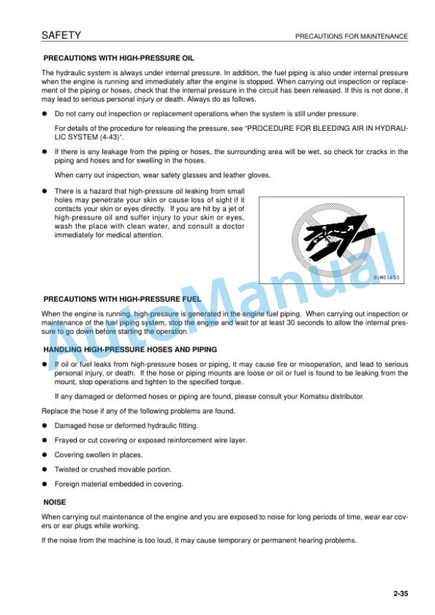 Alternative view of Komatsu D31EX-22, D31PX-22, D37EX-22, D37PX-22 Bull Dozer Operation and Maintenance Manual EENAM03170