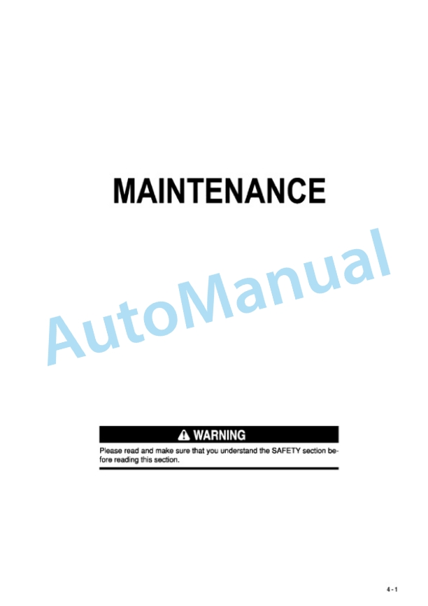Komatsu D31EX-22, D31PX-22, D37EX-22, D37PX-22 Bull Dozer Operation and Maintenance Manual PEN01148-01 4 Komatsu D31EX-22, D31PX-22, D37EX-22, D37PX-22 Bull Dozer Operation and Maintenance Manual PEN01148-01 - Image 4
