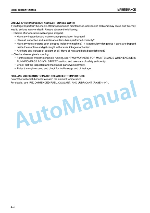 Komatsu D31EX-22, D31PX-22, D37EX-22, D37PX-22 Bull Dozer Operation and Maintenance Manual PEN02122-00 4 Komatsu D31EX-22, D31PX-22, D37EX-22, D37PX-22 Bull Dozer Operation and Maintenance Manual PEN02122-00-4