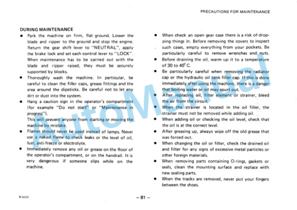 Komatsu D355A-3 Bull Dozer Operation and Maintenance Manual SEAM195B08 4 Komatsu D355A-3 Bull Dozer Operation and Maintenance Manual SEAM195B08 - Image 4