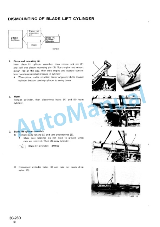 Komatsu D355A-5 Bull Dozer Shop Manual SEBM01950508 5 Komatsu D355A-5 Bull Dozer Shop Manual SEBM01950508-5