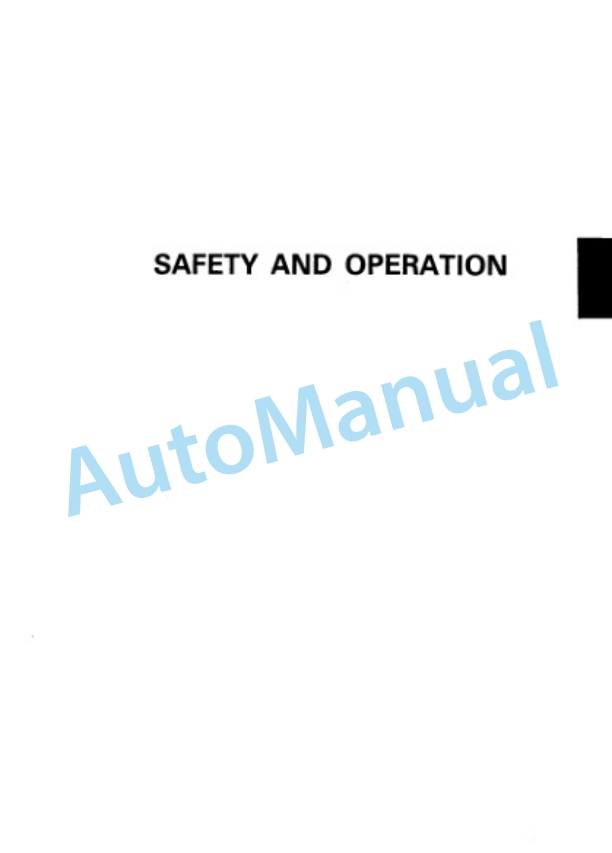 Komatsu D375A-2 Bull Dozer Operation and Maintenance Manual SEAM01970202 5 Komatsu D375A-2 Bull Dozer Operation and Maintenance Manual SEAM01970202 - Image 5