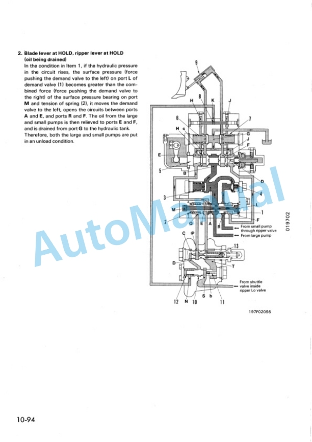 Alternative view of Komatsu D375A-2 Bull Dozer Shop Manual SEBM01970207