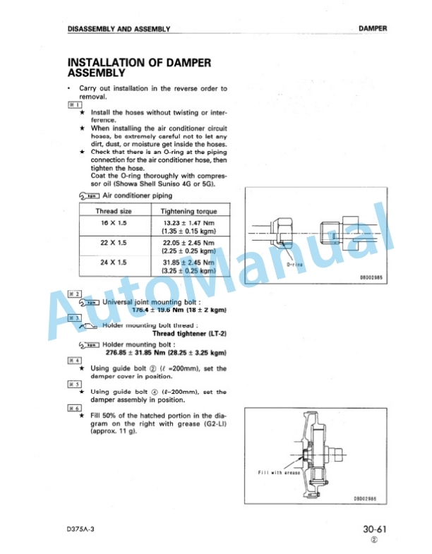 Komatsu D375A-3 Bull Dozer Shop Manual SEBM016104 4 Komatsu D375A-3 Bull Dozer Shop Manual SEBM016104 - Image 4