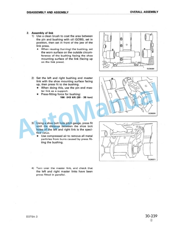Komatsu D375A-3 Bull Dozer Shop Manual SEBM016104 5 Komatsu D375A-3 Bull Dozer Shop Manual SEBM016104 - Image 5