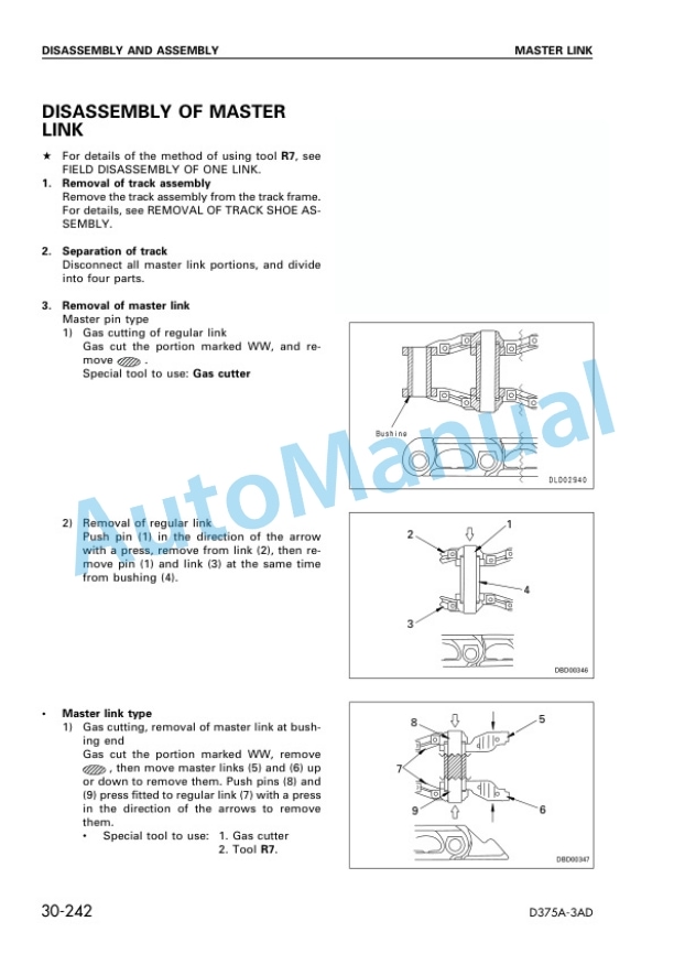 Komatsu D375A-3 Bull Dozer Shop Manual SEBM026600 5 Komatsu D375A-3 Bull Dozer Shop Manual SEBM026600 - Image 5