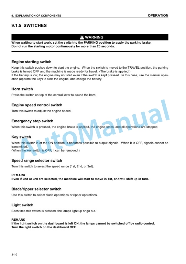 Komatsu D375A-5 Bull Dozer Operation and Maintenance Manual SEAM048900 4 Komatsu D375A-5 Bull Dozer Operation and Maintenance Manual SEAM048900 - Image 4