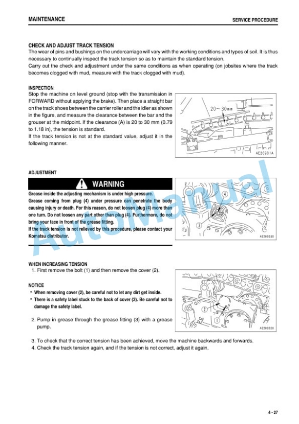 Komatsu D375A-5 Bull Dozer Operation and Maintenance Manual TEN00197-03 5 Komatsu D375A-5 Bull Dozer Operation and Maintenance Manual TEN00197-03 - Image 5