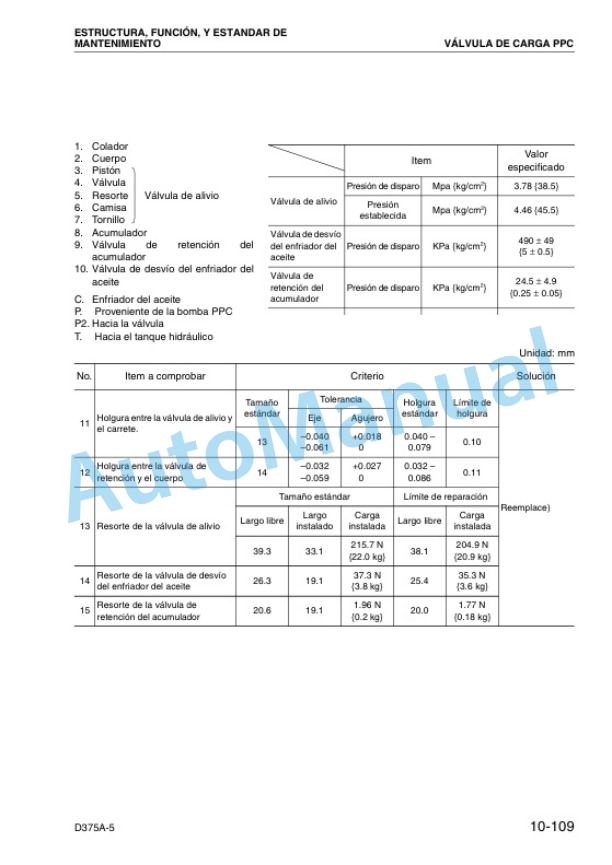 Alternative view of Komatsu D375A-5 Bull Dozer Shop Manual GSBM023505