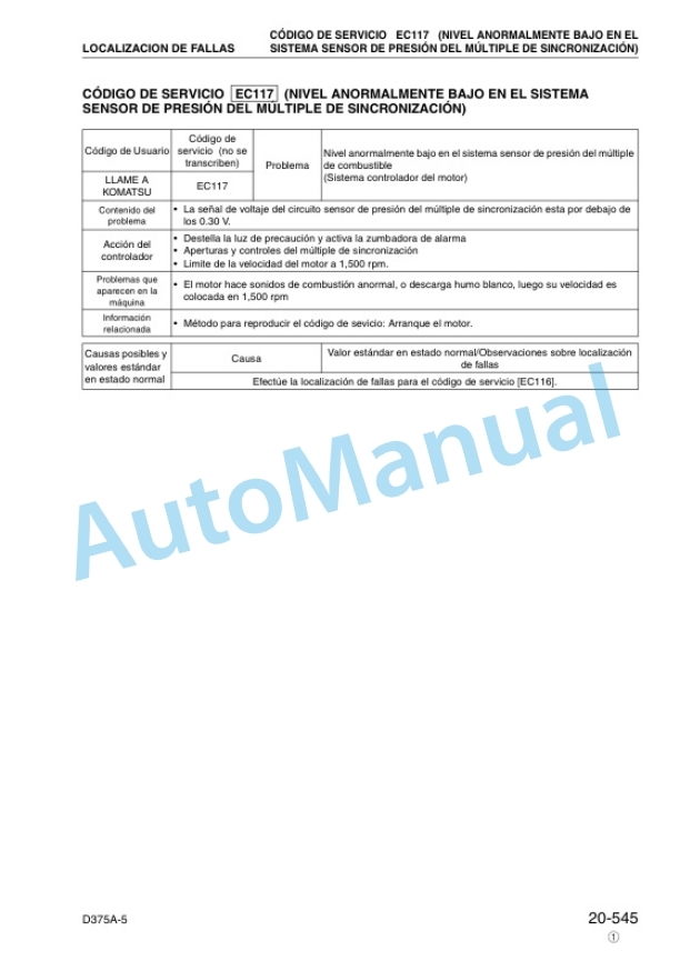 Komatsu D375A-5 Bull Dozer Shop Manual GSBM023505 5 Komatsu D375A-5 Bull Dozer Shop Manual GSBM023505 - Image 5