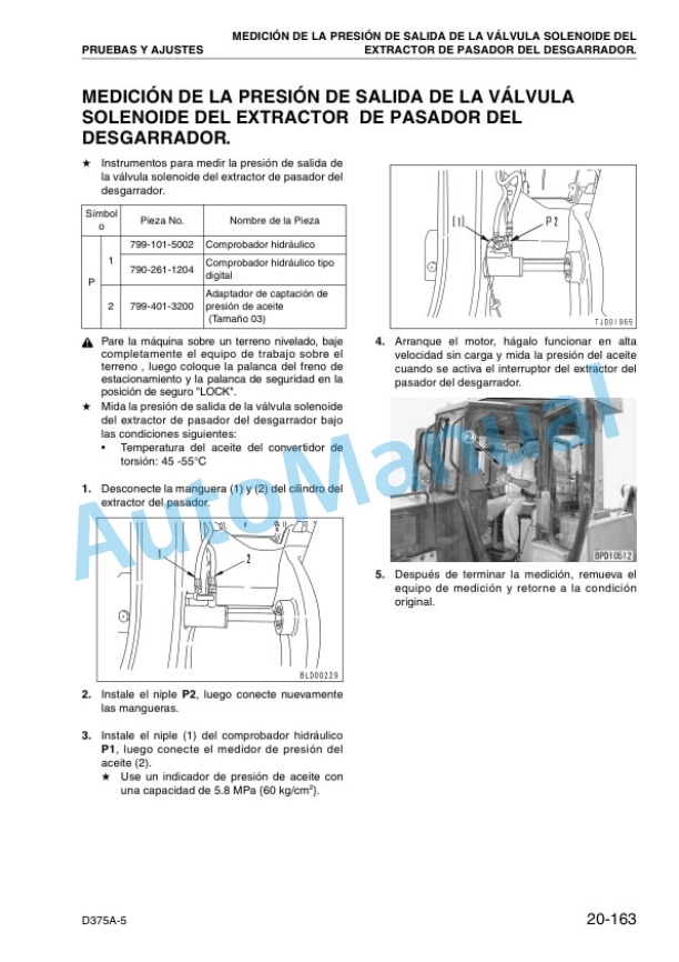 Komatsu D375A-5 Bull Dozer Shop Manual GSBM036103 3 Komatsu D375A-5 Bull Dozer Shop Manual GSBM036103 - Image 3