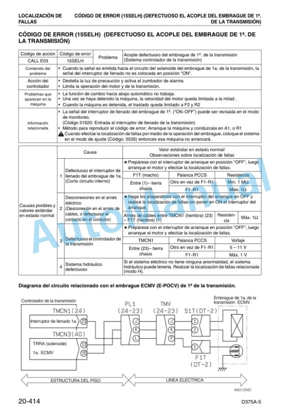Komatsu D375A-5 Bull Dozer Shop Manual GSBM036103 4 Komatsu D375A-5 Bull Dozer Shop Manual GSBM036103 - Image 4