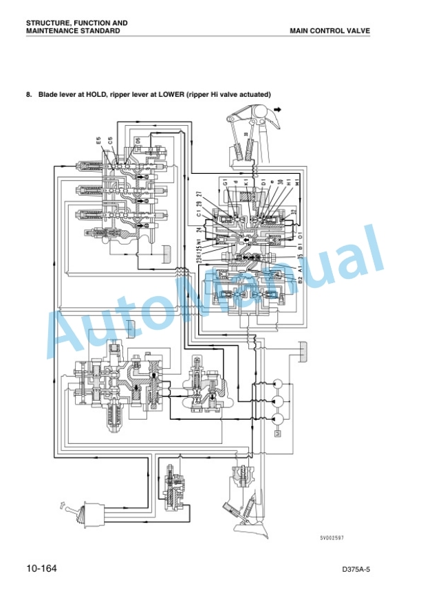 Alternative view of Komatsu D375A-5 Bull Dozer Shop Manual SEBM023508