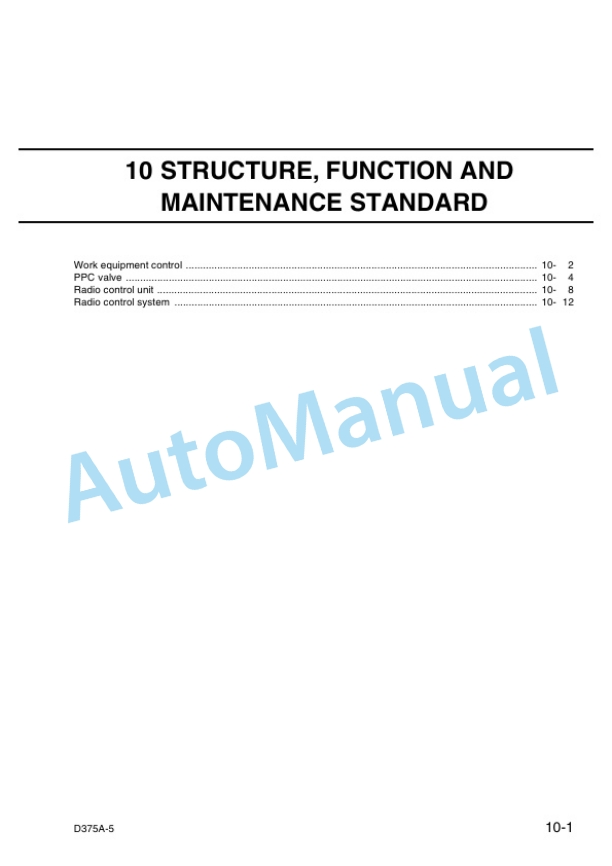 Alternative view of Komatsu D375A-5 Bull Dozer Shop Manual SEBM028901