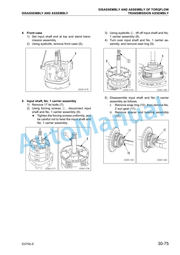 Komatsu D375A-5 Bull Dozer Shop Manual SEBM036103 5 Komatsu D375A-5 Bull Dozer Shop Manual SEBM036103 - Image 5