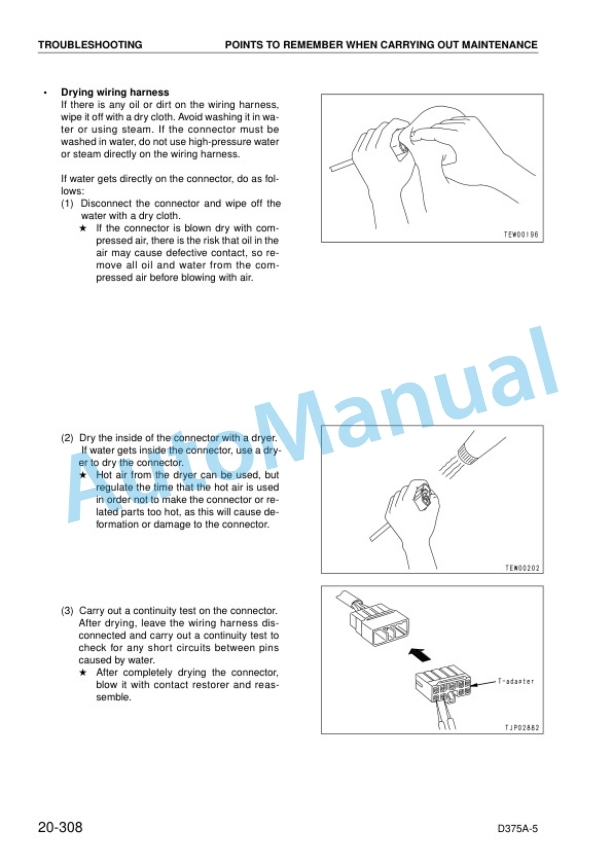Komatsu D375A-5 Bull Dozer Shop Manual SEBM036104 3 Komatsu D375A-5 Bull Dozer Shop Manual SEBM036104 - Image 3