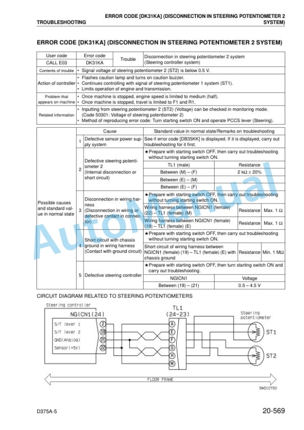 Komatsu D375A-5 Bull Dozer Shop Manual SEBM036104 4 Komatsu D375A-5 Bull Dozer Shop Manual SEBM036104 - Image 4
