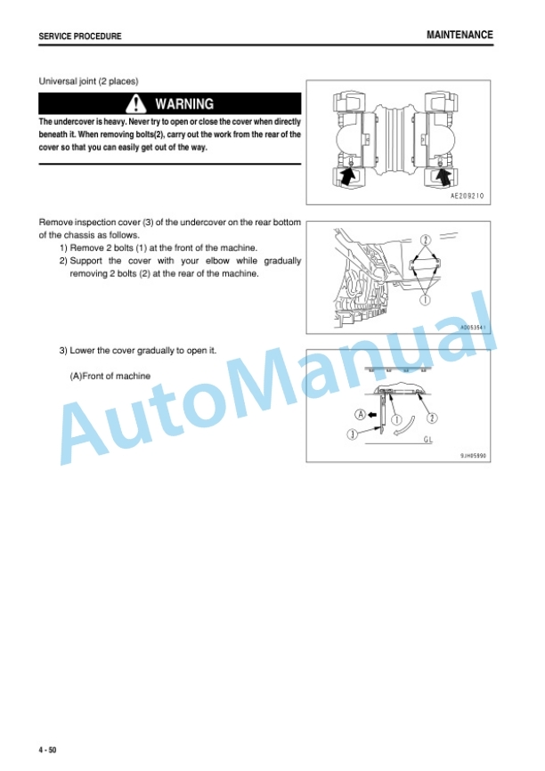 Komatsu D375A-5E0 Bull Dozer Operation and Maintenance Manual PEN00311-02 5 Komatsu D375A-5E0 Bull Dozer Operation and Maintenance Manual PEN00311-02 - Image 5