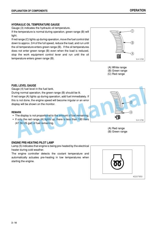 Alternative view of Komatsu D375A-5E0 Bull Dozer Operation and Maintenance Manual PEN00395-00