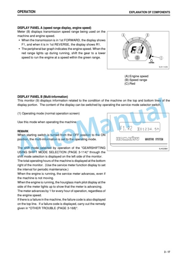 Alternative view of Komatsu D375A-5E0 Bull Dozer Operation and Maintenance Manual TEN00272-00
