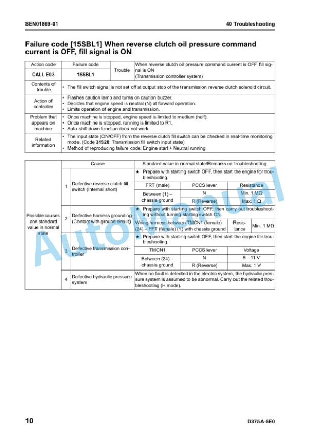 Komatsu D375A-5E0 Bull Dozer Shop Manual SEN00986-13 3 Komatsu D375A-5E0 Bull Dozer Shop Manual SEN00986-13 - Image 3