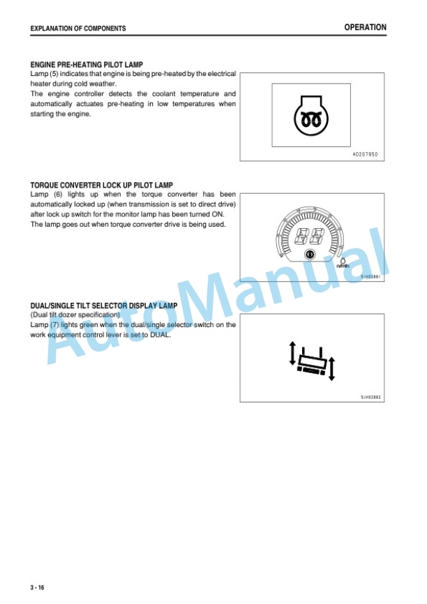 Alternative view of Komatsu D375A-5E0 Galeo Bull Dozer Operation and Maintenance Manual PEN00134-00