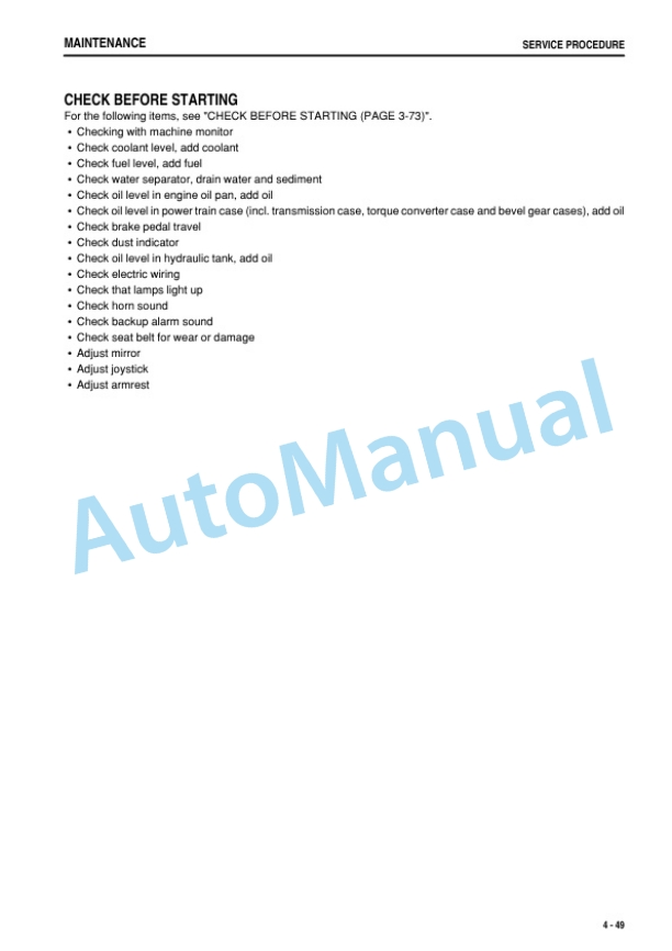 Komatsu D375A-5E0 Galeo Bull Dozer Operation and Maintenance Manual TEN00140-00 5 Komatsu D375A-5E0 Galeo Bull Dozer Operation and Maintenance Manual TEN00140-00 - Image 5