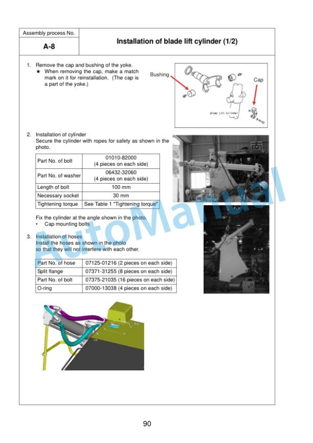 Komatsu D375A-5R Bull Dozer Field Assembly Instruction GEN00076-05 3 Komatsu D375A-5R Bull Dozer Field Assembly Instruction GEN00076-05 - Image 3