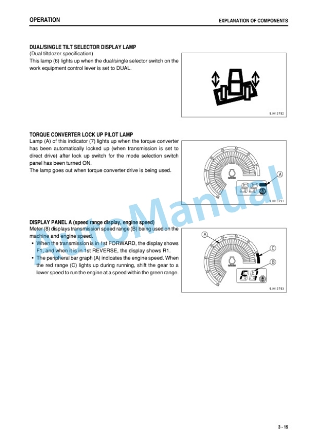 Alternative view of Komatsu D375A-5R Bull Dozer Operation and Maintenance Manual PEN00309-02