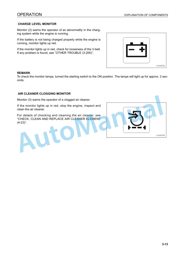 Alternative view of Komatsu D375A-6 Bull Dozer Operation and Maintenance Manual EENAM03260
