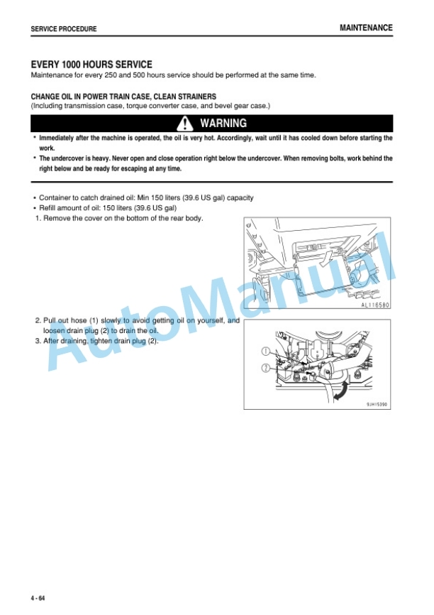 Komatsu D375A-6 Bull Dozer Operation and Maintenance Manual PEN00521-04 5 Komatsu D375A-6 Bull Dozer Operation and Maintenance Manual PEN00521-04 - Image 5