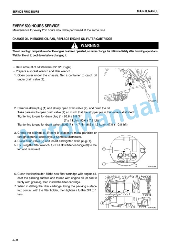 Komatsu D375A-6 Bull Dozer Operation and Maintenance Manual PEN01264-03 5 Komatsu D375A-6 Bull Dozer Operation and Maintenance Manual PEN01264-03-5