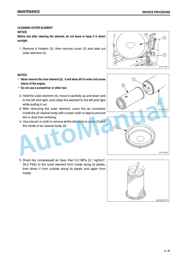 Komatsu D375A-6 Bull Dozer Operation and Maintenance Manual PEN01439-04 5 Komatsu D375A-6 Bull Dozer Operation and Maintenance Manual PEN01439-04-5