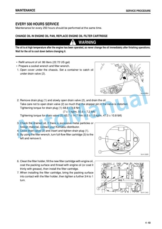 Komatsu D375A-6 Bull Dozer Operation and Maintenance Manual TEN00884-05 5 Komatsu D375A-6 Bull Dozer Operation and Maintenance Manual TEN00884-05-5