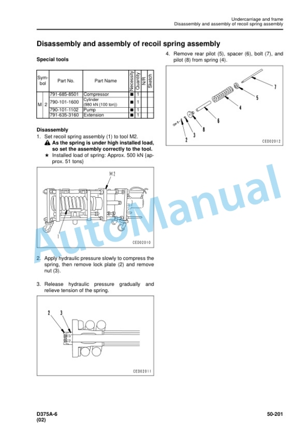 Komatsu D375A-6 Bull Dozer Shop Manual SEN05006-16 5 Komatsu D375A-6 Bull Dozer Shop Manual SEN05006-16 - Image 5