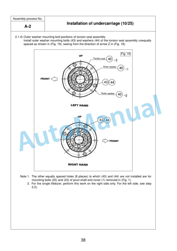Alternative view of Komatsu D375A-6R Bull Dozer Field Assembly Instruction GEN00098-06