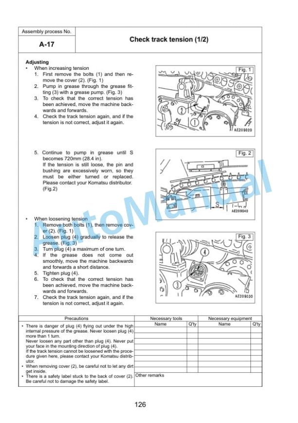 Komatsu D375A-6R Bull Dozer Field Assembly Instruction GEN00098-06 4 Komatsu D375A-6R Bull Dozer Field Assembly Instruction GEN00098-06 - Image 4