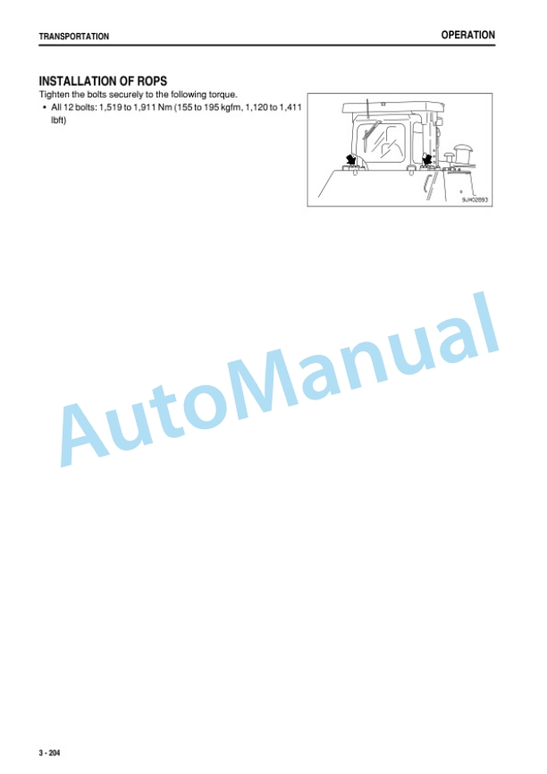 Komatsu D375A-6R Bull Dozer Operation and Maintenance Manual PEN01266-05 4 Komatsu D375A-6R Bull Dozer Operation and Maintenance Manual PEN01266-05-4