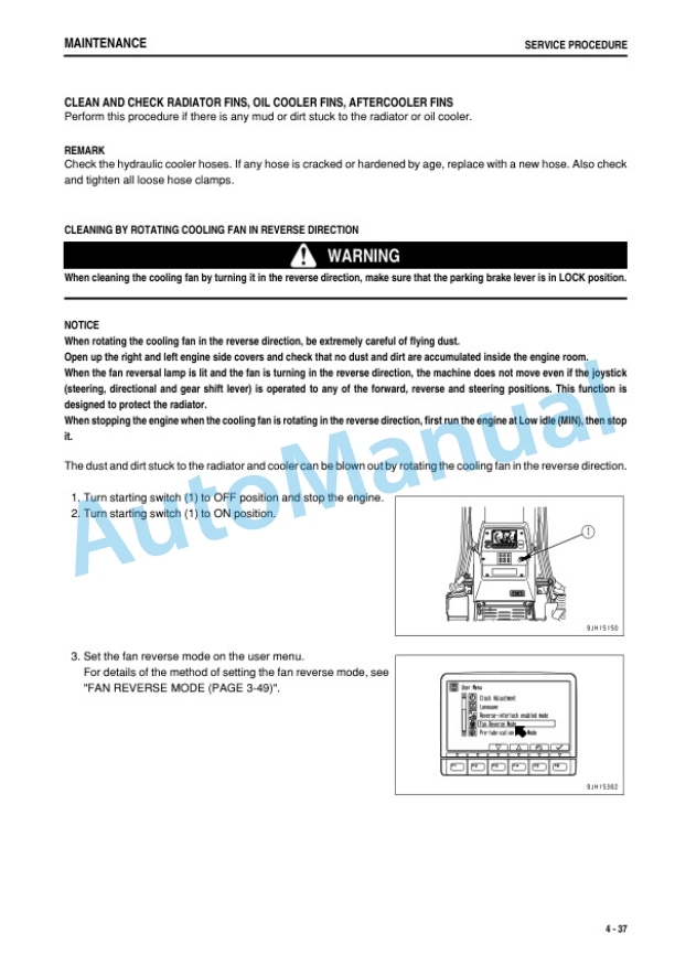 Komatsu D375A-6R Bull Dozer Operation and Maintenance Manual PEN01267-05 5 Komatsu D375A-6R Bull Dozer Operation and Maintenance Manual PEN01267-05-5
