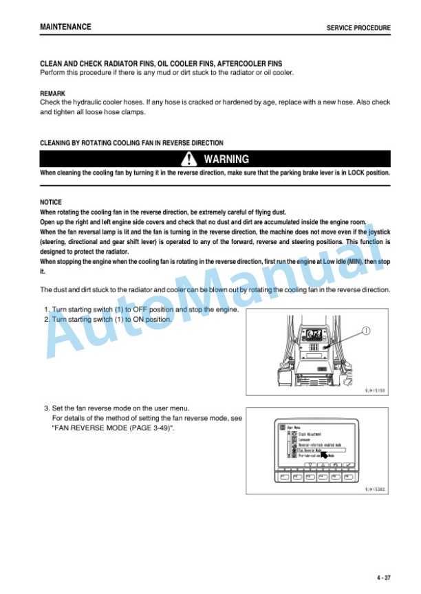 Komatsu D375A-6R Bull Dozer Operation and Maintenance Manual PEN01268-00 5 Komatsu D375A-6R Bull Dozer Operation and Maintenance Manual PEN01268-00 - Image 5
