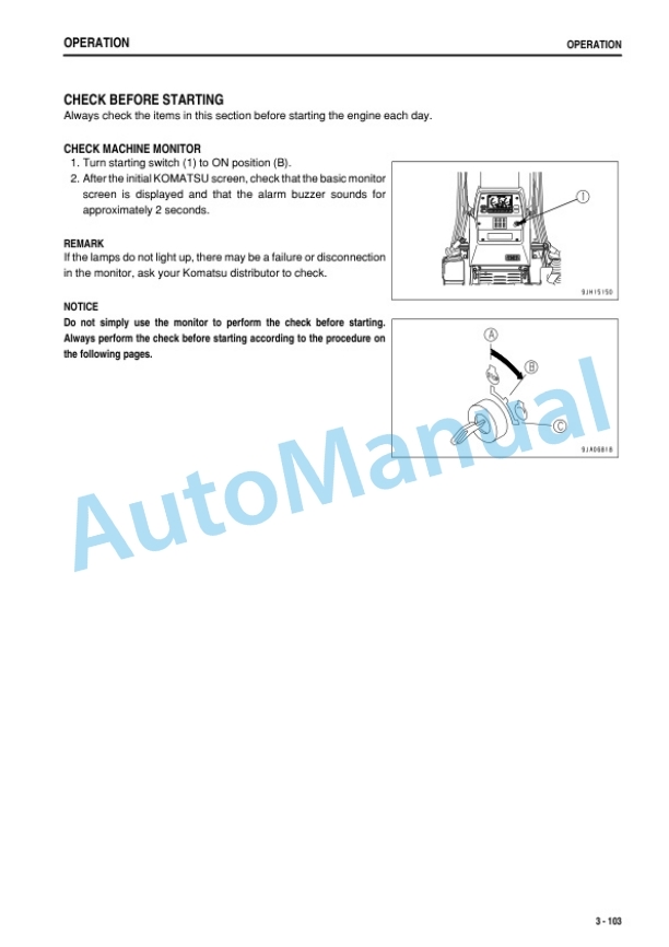 Komatsu D375A-6R Bull Dozer Operation and Maintenance Manual PEN01268-04 3 Komatsu D375A-6R Bull Dozer Operation and Maintenance Manual PEN01268-04-3