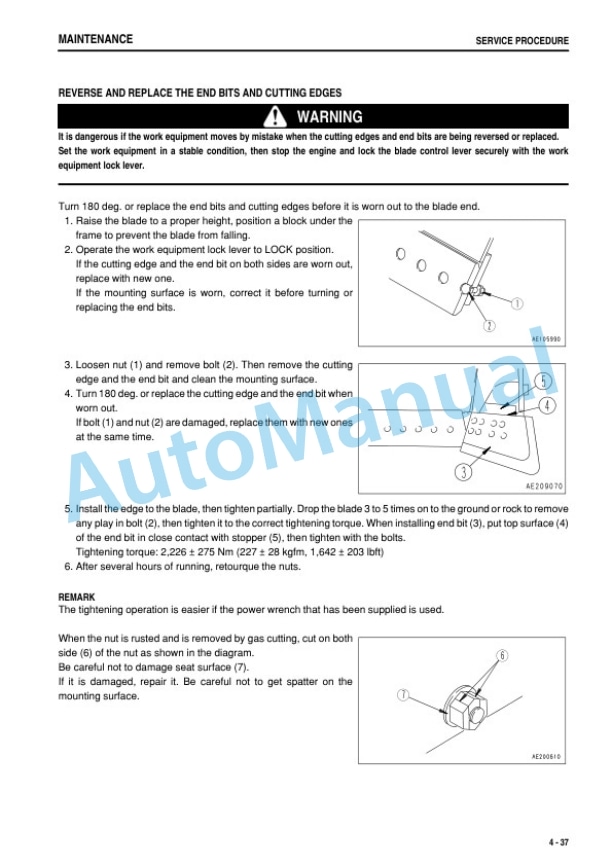 Komatsu D375A-6R Bull Dozer Operation and Maintenance Manual PEN01268-04 5 Komatsu D375A-6R Bull Dozer Operation and Maintenance Manual PEN01268-04-5
