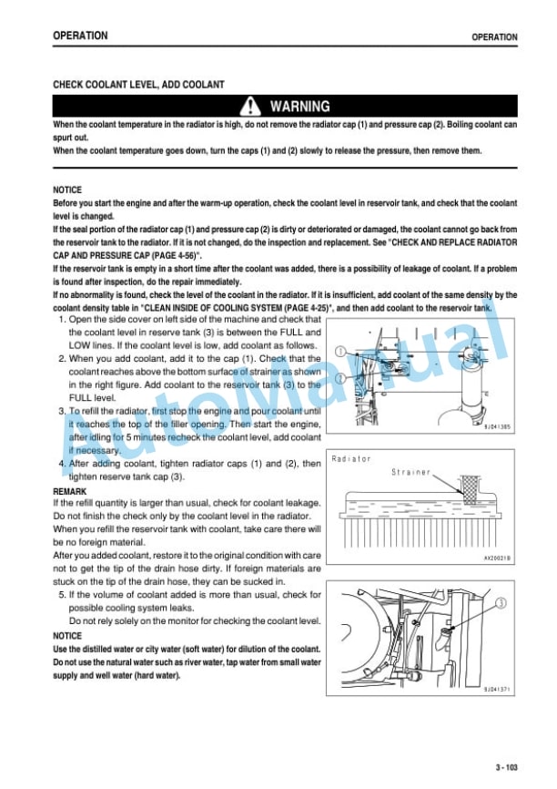 Komatsu D375A-6R Bull Dozer Operation and Maintenance Manual TEN00885-05 3 Komatsu D375A-6R Bull Dozer Operation and Maintenance Manual TEN00885-05-3