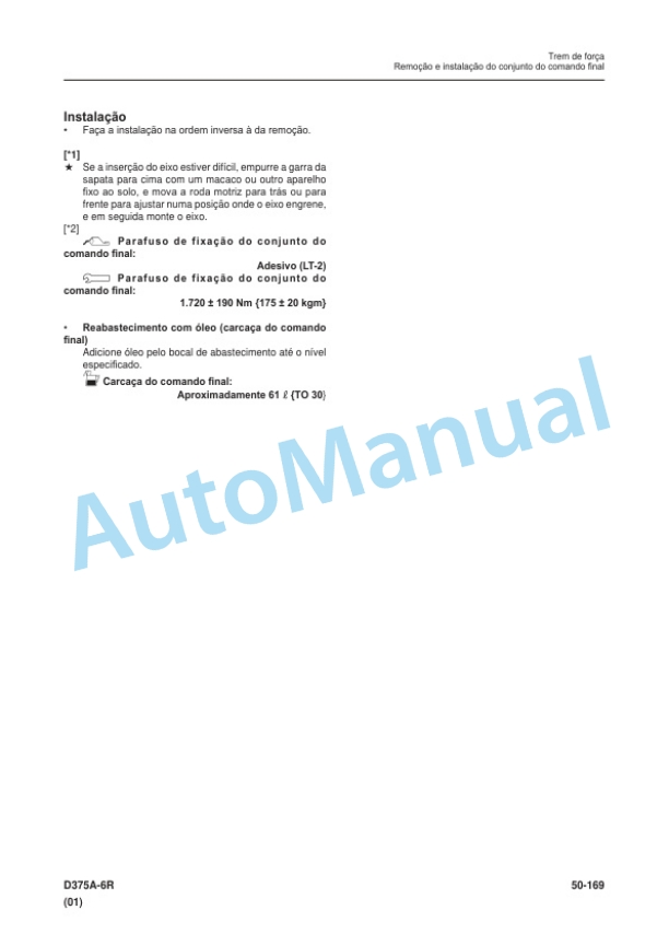 Komatsu D375A-6R Bull Dozer Shop Manual KPBM521402 5 Komatsu D375A-6R Bull Dozer Shop Manual KPBM521402 - Image 5