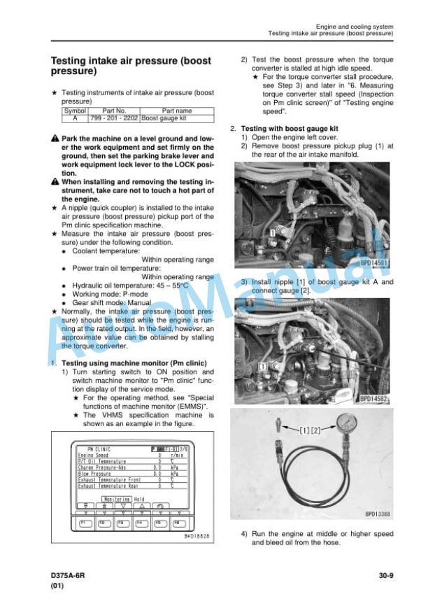 Alternative view of Komatsu D375A-6R Bull Dozer Shop Manual SEN05214-11